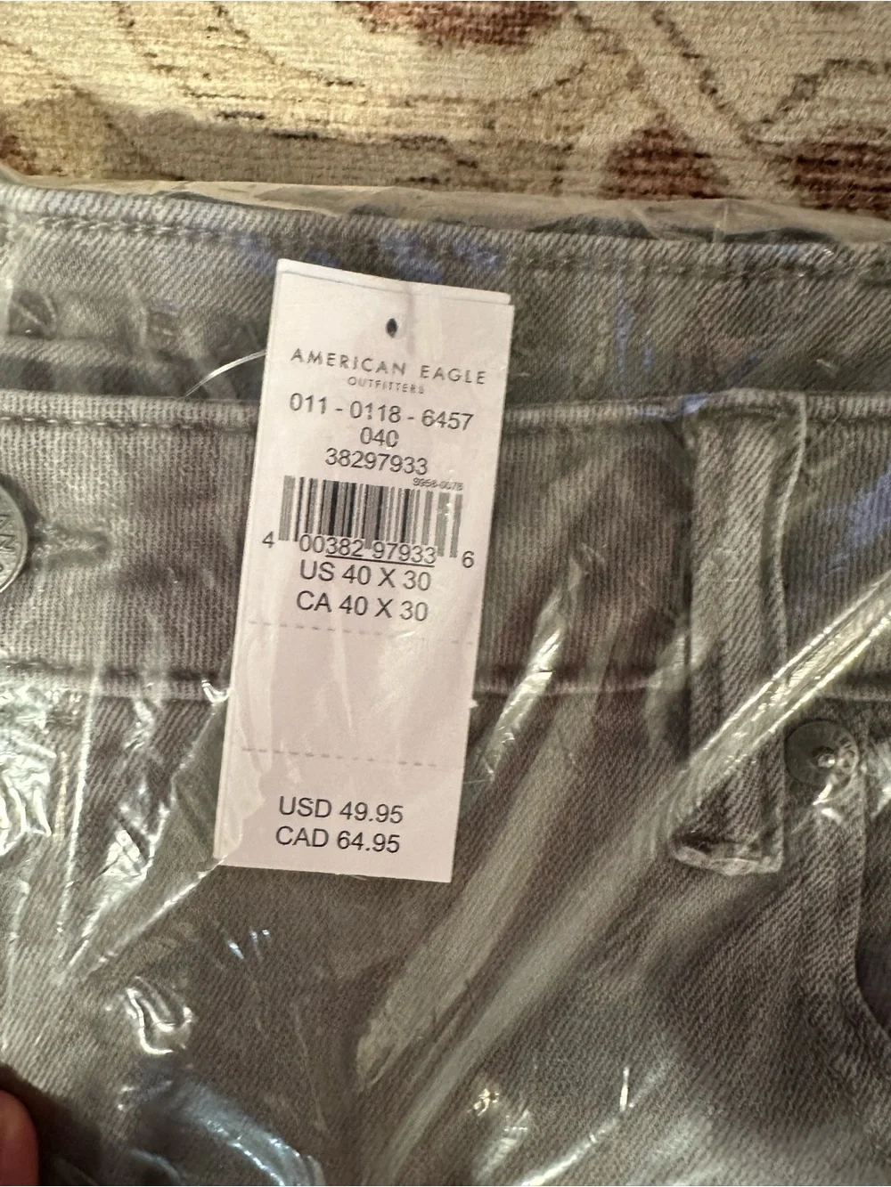 American Eagle Outfitters Light Grey Men's Jeans
